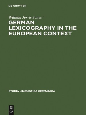 cover image of German Lexicography in the European Context